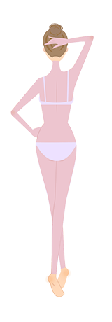 医療脱毛部位のイラスト