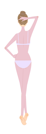 医療脱毛部位のイラスト