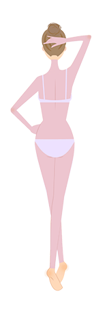 医療脱毛部位のイラスト