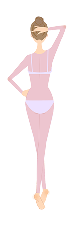 医療脱毛部位のイラスト