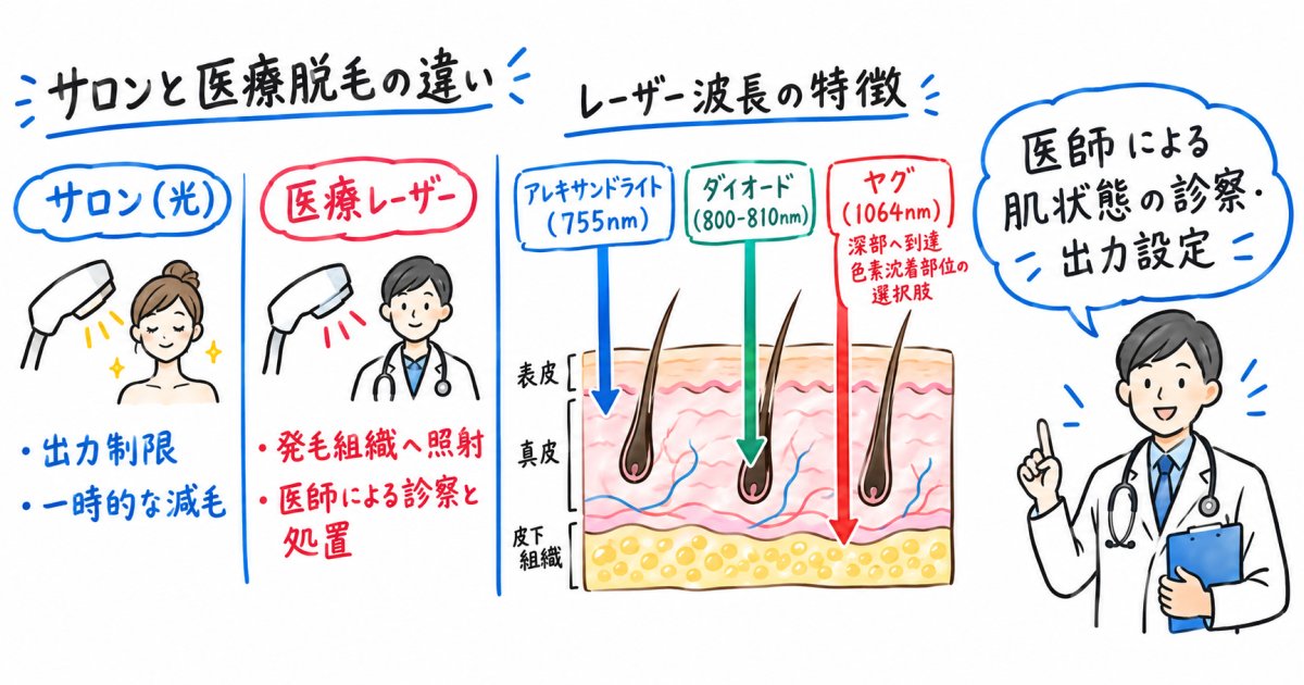 サロンで断られたのはなぜか、医療ヒゲ脱毛との違い