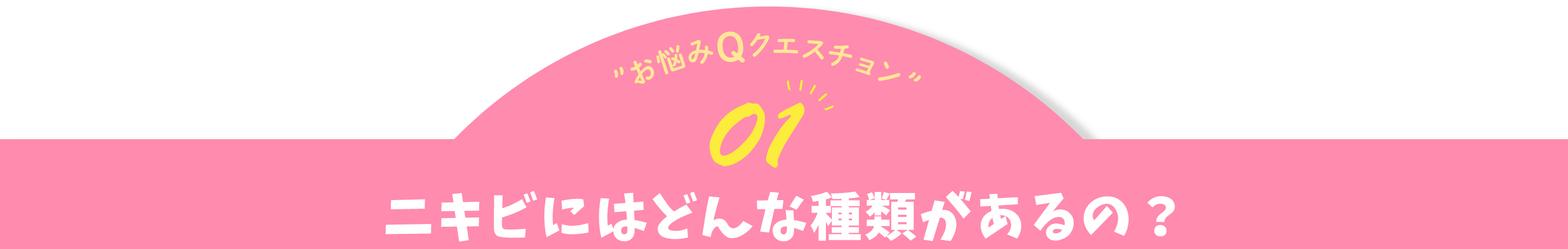 お悩みQクエスチョン01 ニキビにはどんな種類があるの？