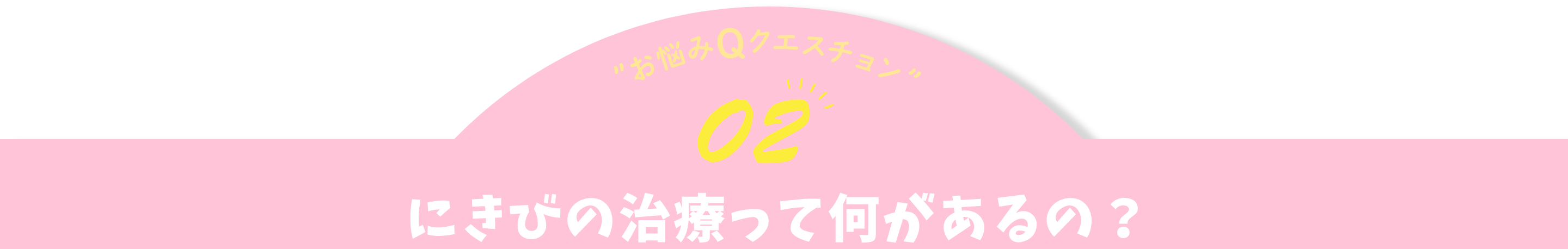 お悩みQクエスチョン02 にきびの治療って何があるの？