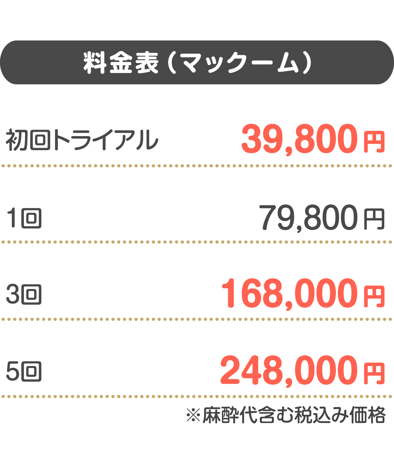 料金表（マックーム）