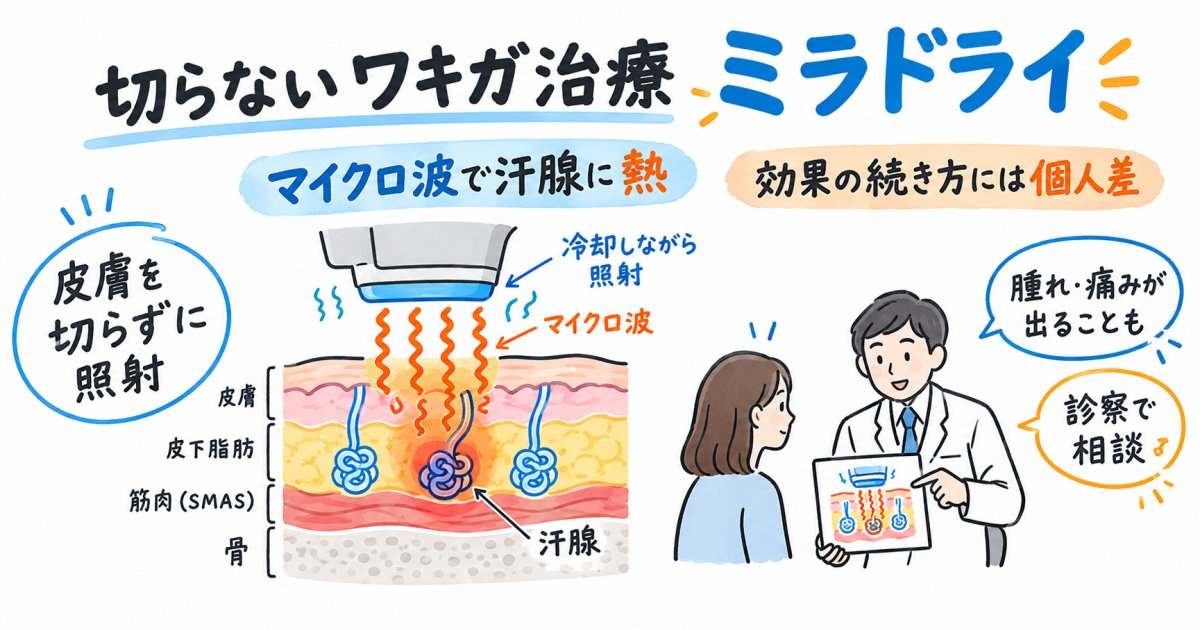切らないワキガ治療「ミラドライ」とは？効果が続く仕組みを医師が解説